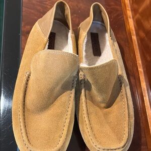 Vince  Tan Loafers Slip-On Suede Comfort